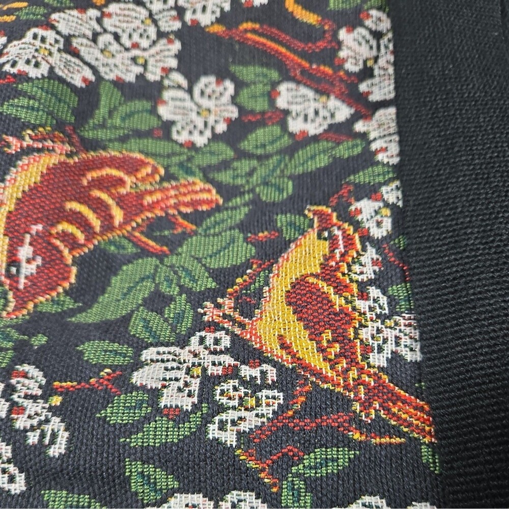 Vintage Bob Timberlake Large Bag Tapestry Fabric Tote Bird Flowers Travel - Picture 8 of 16